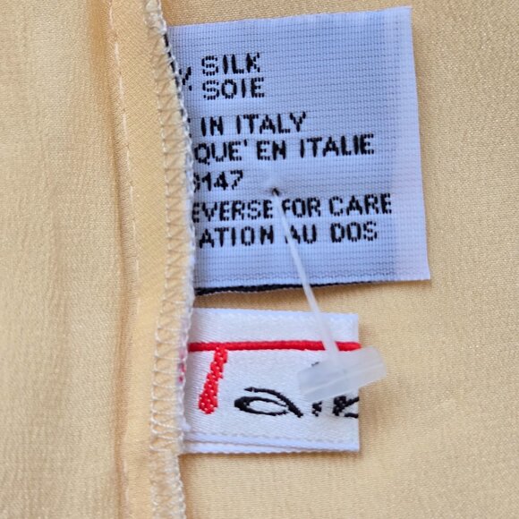 NWOT Silk Talbots Butter Yellow Oblong Scarf - Picture 7 of 10